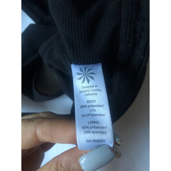 Athleta Black Racerback Sports Bra M - Picture 4 of 6